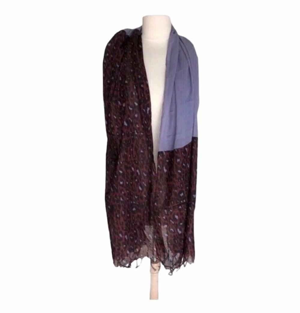 Codello Too Beautiful Purple Animal Print Cotton Scarf Lightweight Women’s Wrap